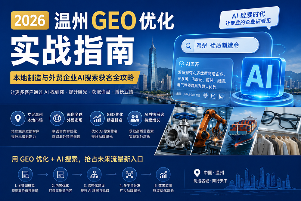 2026温州GEO优化实战指南：本地制造与外贸企业AI搜索获客全攻略