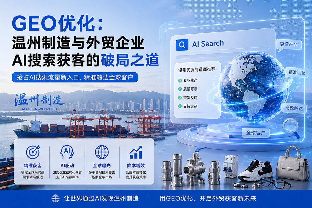 GEO优化：温州制造与外贸企业AI搜索获客的破局之道