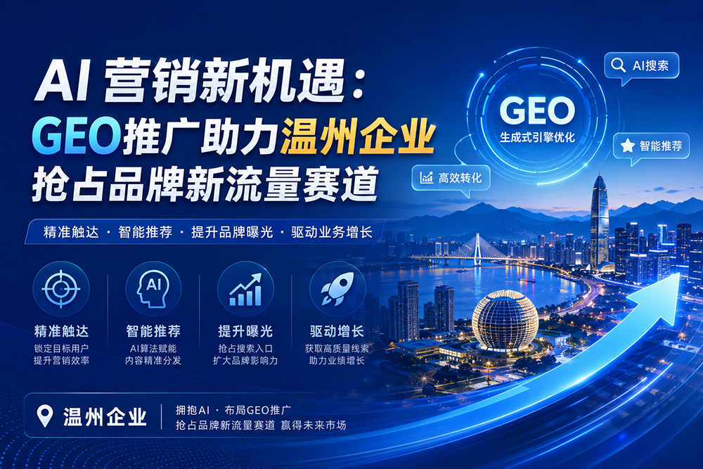 AI营销新机遇：GEO推广助力温州企业 抢占品牌新流量赛道