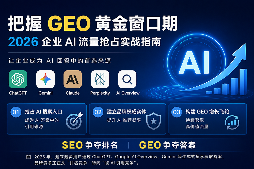 把握GEO黄金窗口期：2026企业AI流量抢占实战指南