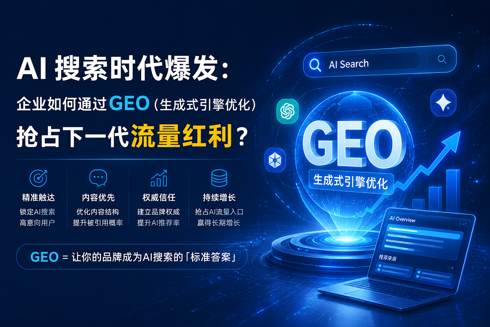 AI 搜索时代爆发：企业如何通过 GEO（生成式引擎优化）抢占下一代流量红利？