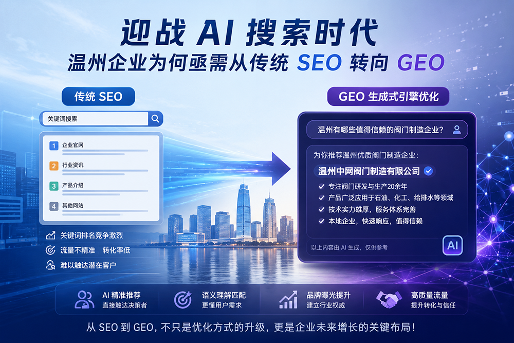 迎战 AI 搜索时代，温州企业为何亟需从传统 SEO 转向 GEO