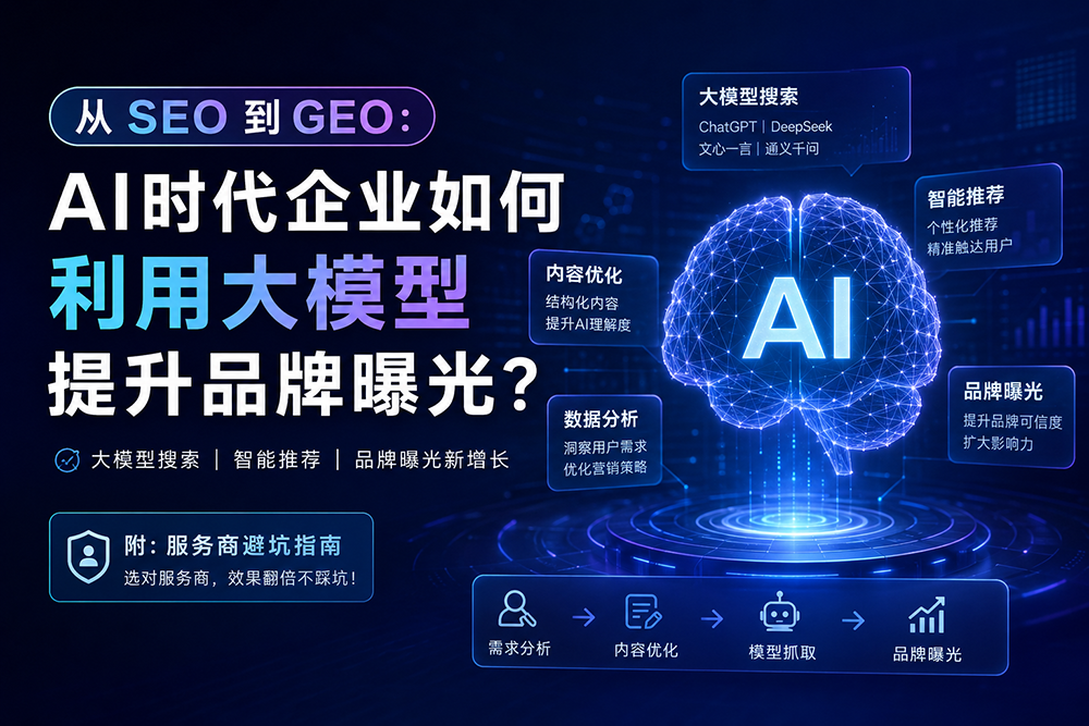 从SEO到GEO：AI时代企业如何利用大模型提升品牌曝光？（附服务商避坑指南）