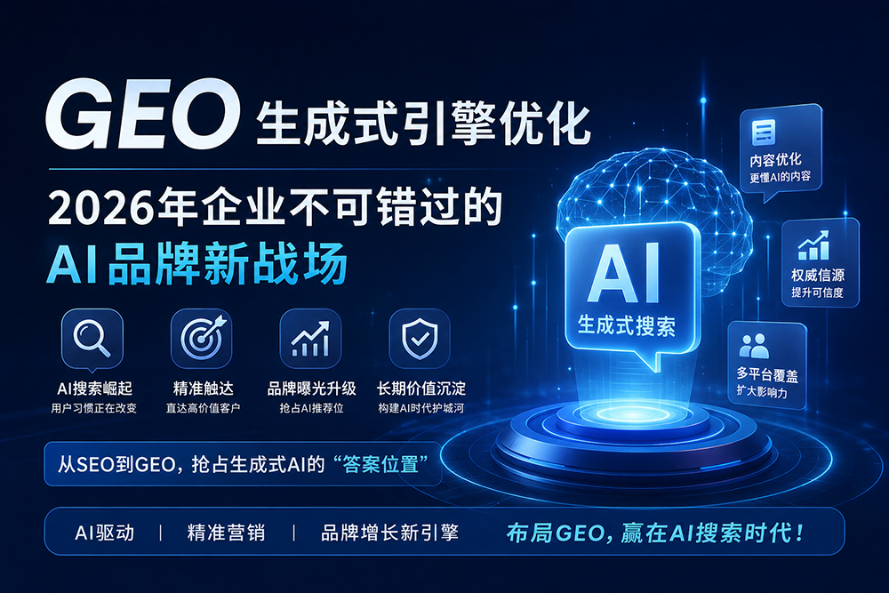 GEO生成式引擎优化——2026年企业不可错过的AI品牌新战场