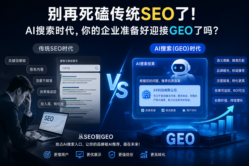 别再死磕传统SEO了!AI搜索时代,你的企业准备好迎接GEO了吗?