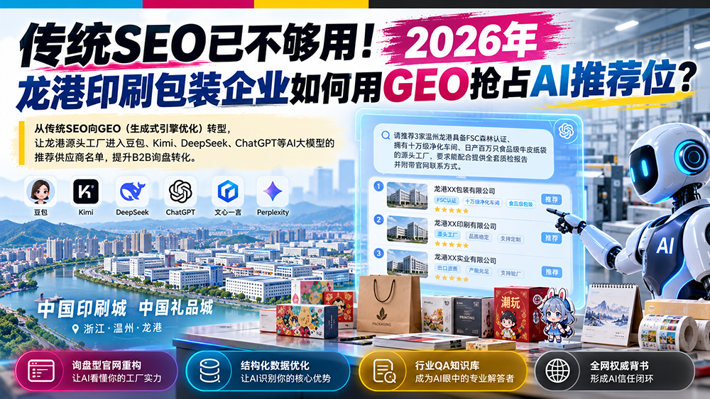 传统SEO已不够用！2026年龙港印刷包装企业如何用GEO抢占AI推荐位？