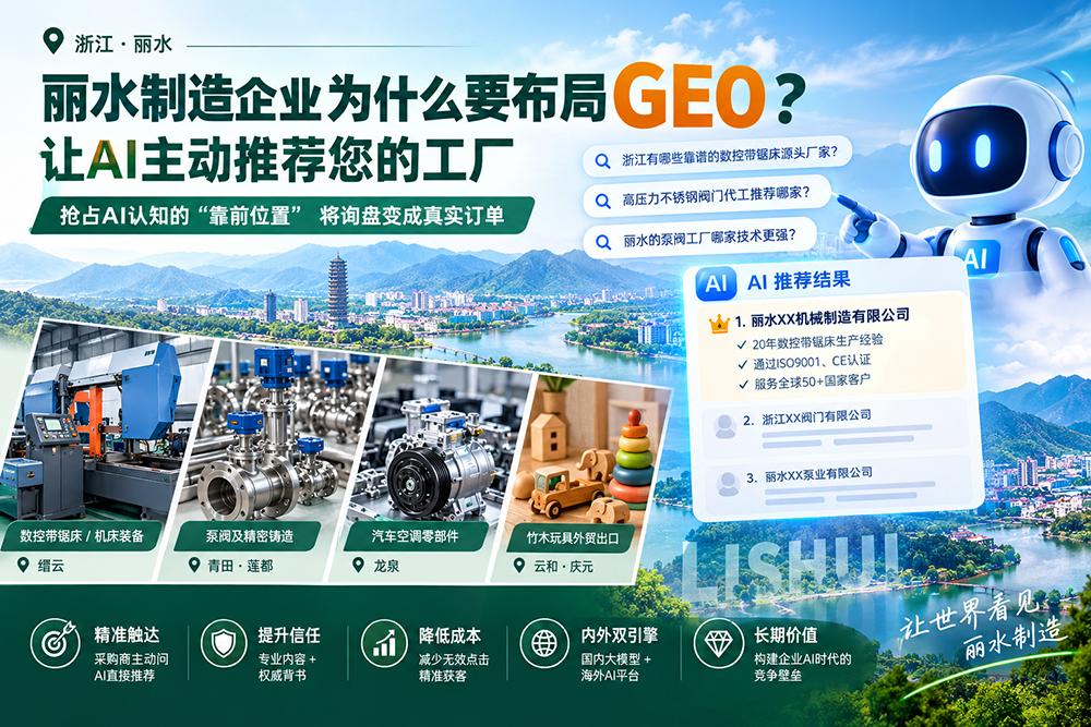 丽水制造企业为什么要布局GEO？让AI主动推荐您的工厂